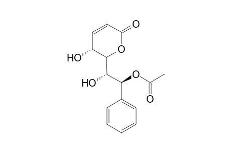 (+)-(1'R,2'R,4S,5R)-5-(2'-Acetoxy-1'-hydroxy-2'-phenylethyl)-4-hydroxy-2-penten-5-olide {8-acetylgoniotriol(2)]