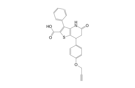thieno[3,2-b]pyridine-2-carboxylic acid, 4,5,6,7-tetrahydro-5-oxo-3-phenyl-7-[4-(2-propynyloxy)phenyl]-