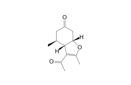 (3aS,4S,7aS)-3-acetyl-2,4-dimethyl-4,5,7,7a-tetrahydro-3aH-benzofuran-6-one