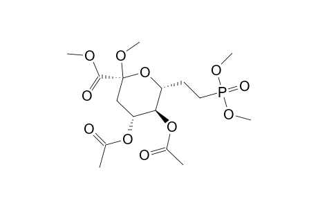 .alpha.-D-arabino-2-Octulopyranosidonic acid, methyl 3,7,8-trideoxy-8-(dimethoxyphosphinyl)-, methyl ester, diacetate