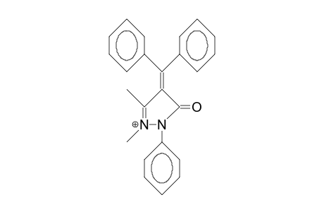 1,5-Dimethyl-3-(A-phenyl-benzylidene)-2-phenyl-3(2H)-pyrazolone cation