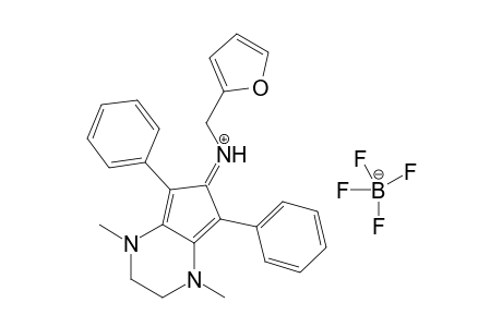 N-(1,4-Dimethyl-5,7-diphenyl-1,2,3,4-tetrahydro-6H-cyclopenta[b]pyrazin-6-ylidene)-1-(furan-2-yl)methanaminium tetrafluoroborate