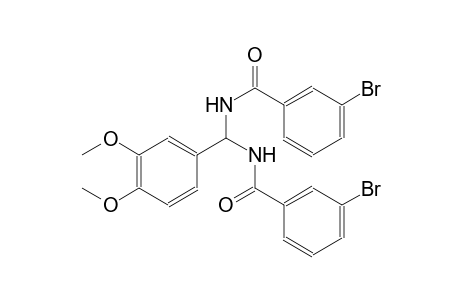 3-bromo-N-[[(3-bromobenzoyl)amino](3,4-dimethoxyphenyl)methyl]benzamide