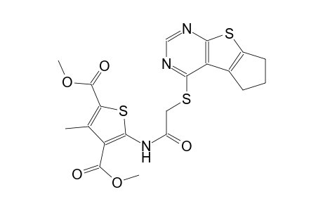 2,4-thiophenedicarboxylic acid, 5-[[[(6,7-dihydro-5H-cyclopenta[4,5]thieno[2,3-d]pyrimidin-4-yl)thio]acetyl]amino]-3-methyl-, dimethyl ester