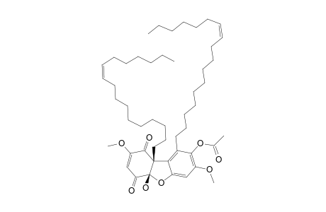 BELAMCANDONE-P-MONOACETATE;9,9B-DI-[(Z)-10-HEPTADECENYL]-8-ACETATE-4A-HYDROXY-2,7-DIMETHOXY-1,4-DIOXO-1,4,4A,9B-TETRAHYDRO-DIBENZOFURAN