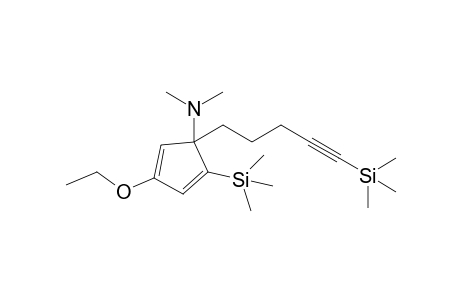 5-(Dimethylamino)-3-ethoxy-1-(trimethylsilyl)-5-(5'-(trimethylsilyl)-4'-pentynyl)-1,3-cyclopentadiene