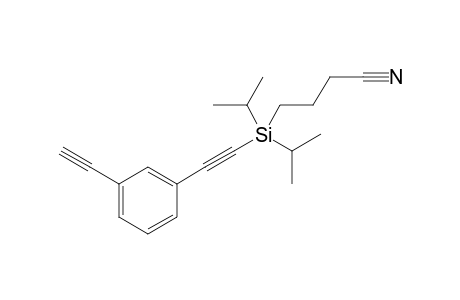 4-{[(3-Ethynylphenyl)ethynyl]diisopropylsilyl}butanenitrile