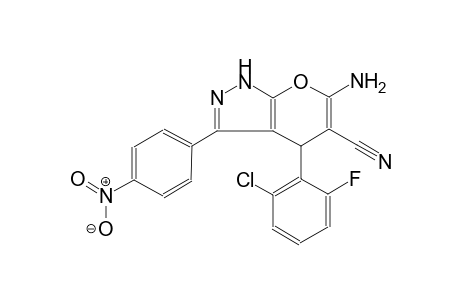 6-amino-4-(2-chloro-6-fluorophenyl)-3-(4-nitrophenyl)-1,4-dihydropyrano[2,3-c]pyrazole-5-carbonitrile