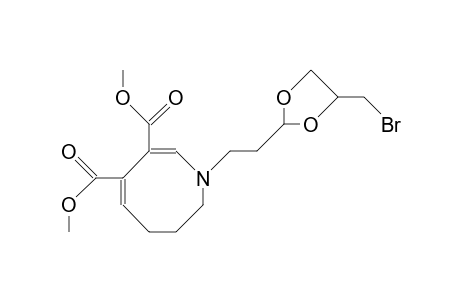 1-(2-[4-Bromomethyl-dioxol-2-yl]-ethyl)-3,4-dicarbomethoxy-tetrahydro-azocine