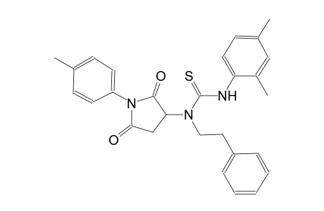 N'-(2,4-dimethylphenyl)-N-[1-(4-methylphenyl)-2,5-dioxo-3-pyrrolidinyl]-N-(2-phenylethyl)thiourea