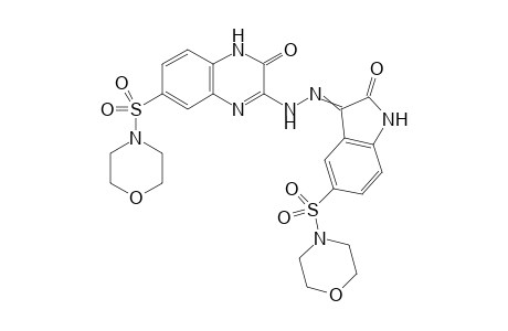 6-(Morpholinosulfonyl)-3-(2-(5-(morpholinosulfonyl)-2-oxoindolin-3-ylidene)hydrazinyl)-quinoxalin-2(1H)-one