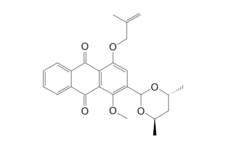 2-[(4R,6R)-4,6-dimethyl-1,3-dioxan-2-yl]-1-methoxy-4-(2-methylallyloxy)-9,10-anthraquinone