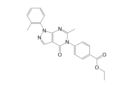 benzoic acid, 4-[1,4-dihydro-6-methyl-1-(2-methylphenyl)-4-oxo-5H-pyrazolo[3,4-d]pyrimidin-5-yl]-, ethyl ester