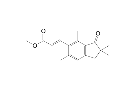 E-2,3-Dihydro-2,2,5,7-tetramethyl-1H-inden-1-one-6-propenoic acid methyl ester