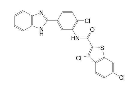 benzo[b]thiophene-2-carboxamide, N-[5-(1H-benzimidazol-2-yl)-2-chlorophenyl]-3,6-dichloro-