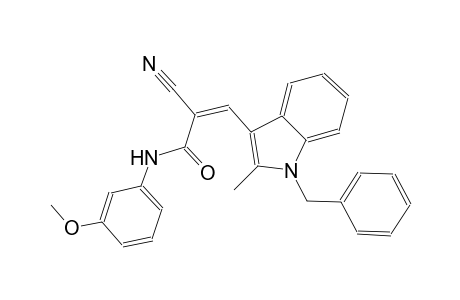 (2Z)-3-(1-benzyl-2-methyl-1H-indol-3-yl)-2-cyano-N-(3-methoxyphenyl)-2-propenamide