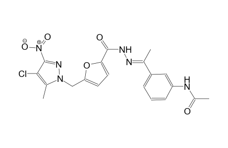 N-[3-((1E)-N-{5-[(4-chloro-5-methyl-3-nitro-1H-pyrazol-1-yl)methyl]-2-furoyl}ethanehydrazonoyl)phenyl]acetamide