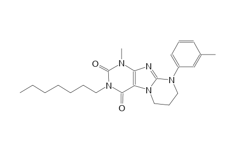 3-heptyl-1-methyl-9-(3-methylphenyl)-6,7,8,9-tetrahydropyrimido[2,1-f]purine-2,4(1H,3H)-dione