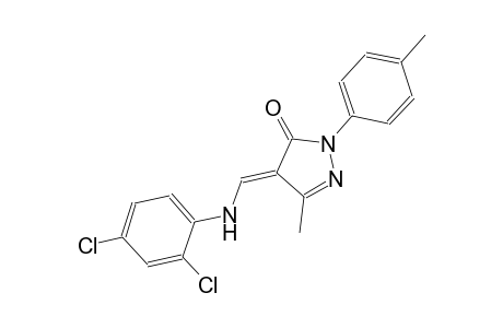 3H-pyrazol-3-one, 4-[[(2,4-dichlorophenyl)amino]methylene]-2,4-dihydro-5-methyl-2-(4-methylphenyl)-, (4E)-