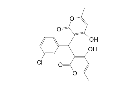 2H-Pyran-2-one, 3,3'-[(3-chlorophenyl)methylene]bis[4-hydroxy-6-methyl-
