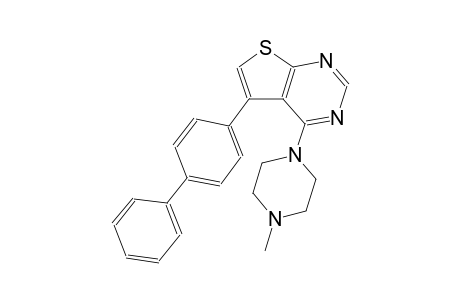thieno[2,3-d]pyrimidine, 5-[1,1'-biphenyl]-4-yl-4-(4-methyl-1-piperazinyl)-
