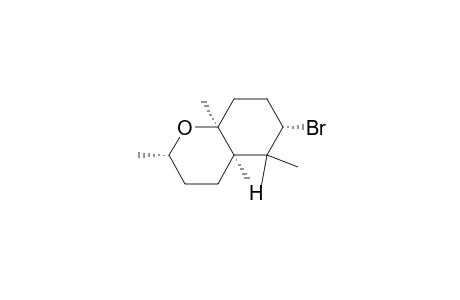 (2.alpha.,4a.alpha.,6.alpha.,8a.alpha.)-(.+-.)-6-Bromooctahydro-2,5,5,8a-tetramethyl-2H-1-benzopyran