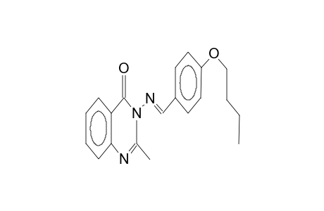 2-methyl-3E-(4-butoxybenzylideneamino)-3,4-dihydrobenzo[d]pyrimidin-4-one