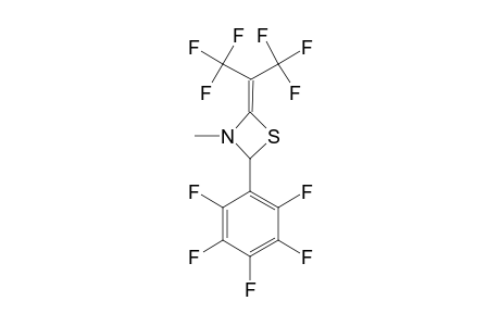 2-(HEXAFLUOROISOPROPYLIDENE)-3-METHYL-4-(PENTAFLUOROPHENYL)-1,3-THIAZETIDINE
