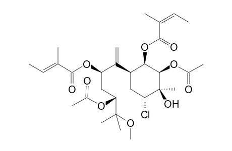 2.beta.,10-Diacetoxy-4.alpha.-chloro-1.beta.,8-bis[(angeloyl)oxy]-3.beta.-hydroxy-11-methoxybisabol-7(14)-ene