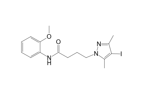 4-(4-iodo-3,5-dimethyl-1H-pyrazol-1-yl)-N-(2-methoxyphenyl)butanamide