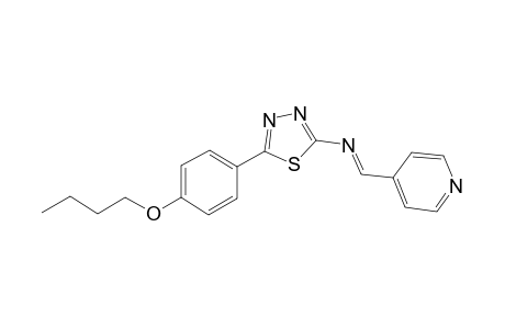 5-(4-butoxyphenyl)-N-(pyridin-4-ylmethylene)-1,3,4-thiadiazol-2-amine