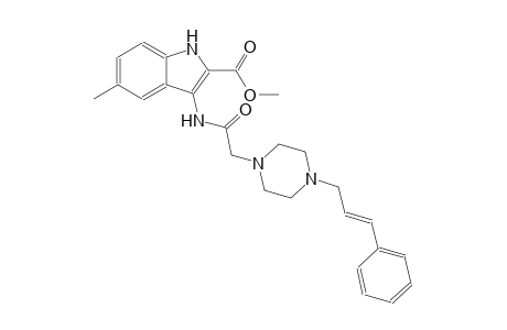 methyl 5-methyl-3-[({4-[(2E)-3-phenyl-2-propenyl]-1-piperazinyl}acetyl)amino]-1H-indole-2-carboxylate
