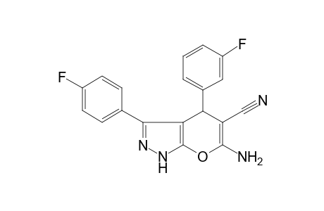 6-Amino-4-(3-fluoro-phenyl)-3-(4-fluoro-phenyl)-1,4-dihydro-pyrano[2,3-c]pyrazole-5-carbonitrile