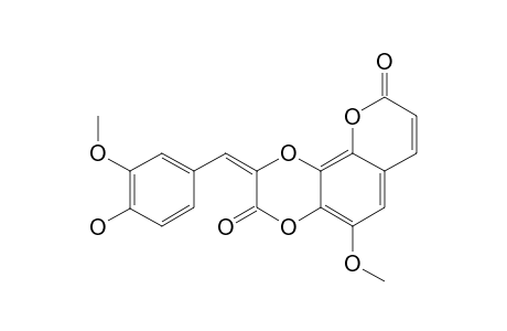 INDICUMIN-E;(E)-2-(4-HYDROXY-3-METHOXYBENZYLIDENE)-5-METHOXY-2H-[1,4]-DIOXINO-[2,3-H]-CHROMENE-3,9-DIONE