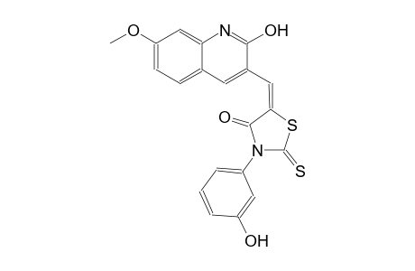 4-thiazolidinone, 5-[(2-hydroxy-7-methoxy-3-quinolinyl)methylene]-3-(3-hydroxyphenyl)-2-thioxo-, (5E)-