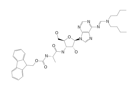 6-N-[(DI-N-BUTYLAMINO)-METHYLENE]-3'-[N-(9-FLUORENYL)-METHOXYCARBONYL-L-ALANYLAMINO]-3'-DEOXY-BETA-D-ADENOSINE