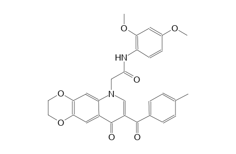 [1,4]dioxino[2,3-g]quinoline-6-acetamide, N-(2,4-dimethoxyphenyl)-2,3,6,9-tetrahydro-8-(4-methylbenzoyl)-9-oxo-