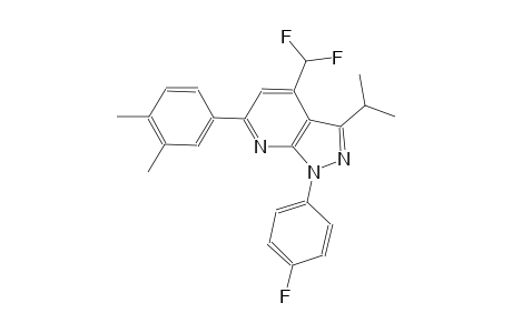 1H-pyrazolo[3,4-b]pyridine, 4-(difluoromethyl)-6-(3,4-dimethylphenyl)-1-(4-fluorophenyl)-3-(1-methylethyl)-