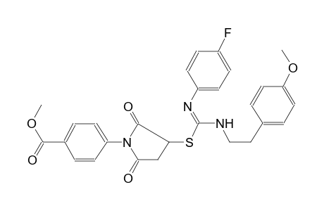 benzoic acid, 4-[3-[[(E)-[(4-fluorophenyl)imino][[2-(4-methoxyphenyl)ethyl]amino]methyl]thio]-2,5-dioxo-1-pyrrolidinyl]-, methyl ester