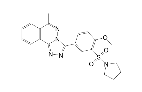 3-[4-methoxy-3-(1-pyrrolidinylsulfonyl)phenyl]-6-methyl[1,2,4]triazolo[3,4-a]phthalazine