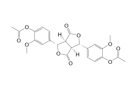 1H,4H-Furo[3,4-c]furan-1,4-dione, 3,6-bis[4-(acetyloxy)-3-methoxyphenyl]tetrahydro-, (3.alpha.,3a.alpha.,6.alpha.,6a.alpha.)-