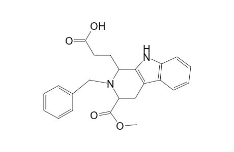 2-Benzyl-3-(methoxycarbonyl)-1,2,3,4-tetrahydro-9H-pyrido[3,4-b]indole-1-propionic acid