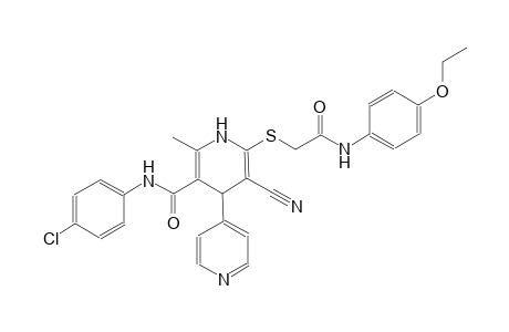 N-(4-chlorophenyl)-5-cyano-6-((2-((4-ethoxyphenyl)amino)-2-oxoethyl)thio)-2-methyl-1,4-dihydro-[4,4'-bipyridine]-3-carboxamide