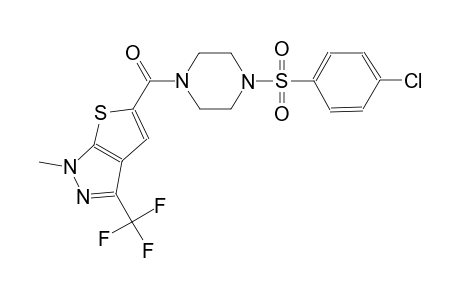 1H-thieno[2,3-c]pyrazole, 5-[[4-[(4-chlorophenyl)sulfonyl]-1-piperazinyl]carbonyl]-1-methyl-3-(trifluoromethyl)-