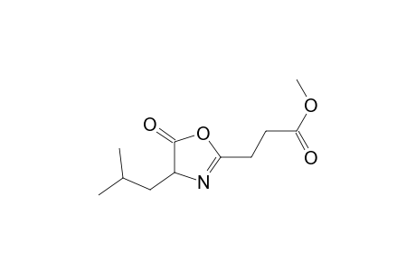 2-Oxazolepropanoic acid, 4,5-dihydro-4-(2-methylpropyl)-5-oxo-, methyl ester