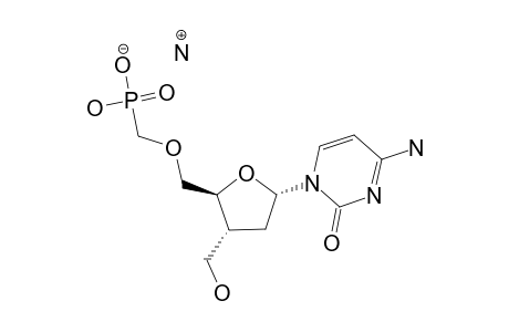 AMMONIUM-[2',3'-DIDEOXY-5'-O-(PHOSPHONOMETHYL)-3'-C-(HYDROXYMETHYL)-ALPHA-D-ERYTHRO-PENTOFURANOSYL]-CYTOSINE