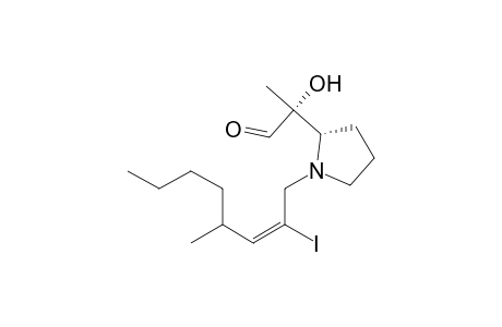 (2S)-2-[(R)-1-Hydroxy-1-formylethyl]-N-[(E)-2-iodo-4-methyl-2-octenyl]pyrrolidine