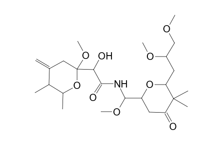 2H-Pyran-2-acetamide, N-[[6-(2,3-dimethoxypropyl)tetrahydro-5,5-dimethyl-4-oxo-2H-pyran-2-yl]methoxymethyl]tetrahydro-.alpha.-hydroxy-2-methoxy-5,6-dimethyl-4-methylene-