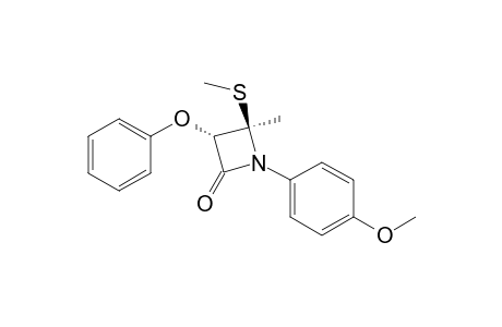 trans-1-(4-Methoxyphenyl)-3-phenoxy-4-methyl-4-methylthio-azetidin-2-one