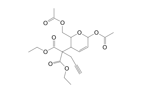 1,6-Di-O-acetyl-4-[bis(ethoxycarbonyl)but-3-ynyl]-2,3,4-trideoxy-.alpha.,D-erythro-hex-2-enopyranoside